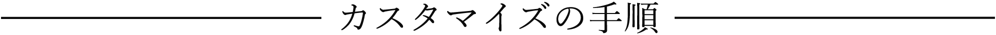 カスタマイズの手順